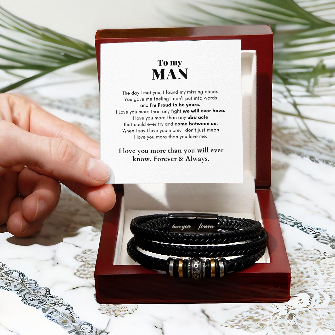 To My Man Love You Forever Bracelet