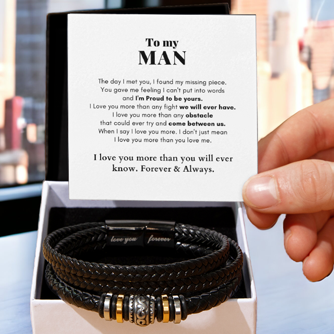 To My Man Love You Forever Bracelet