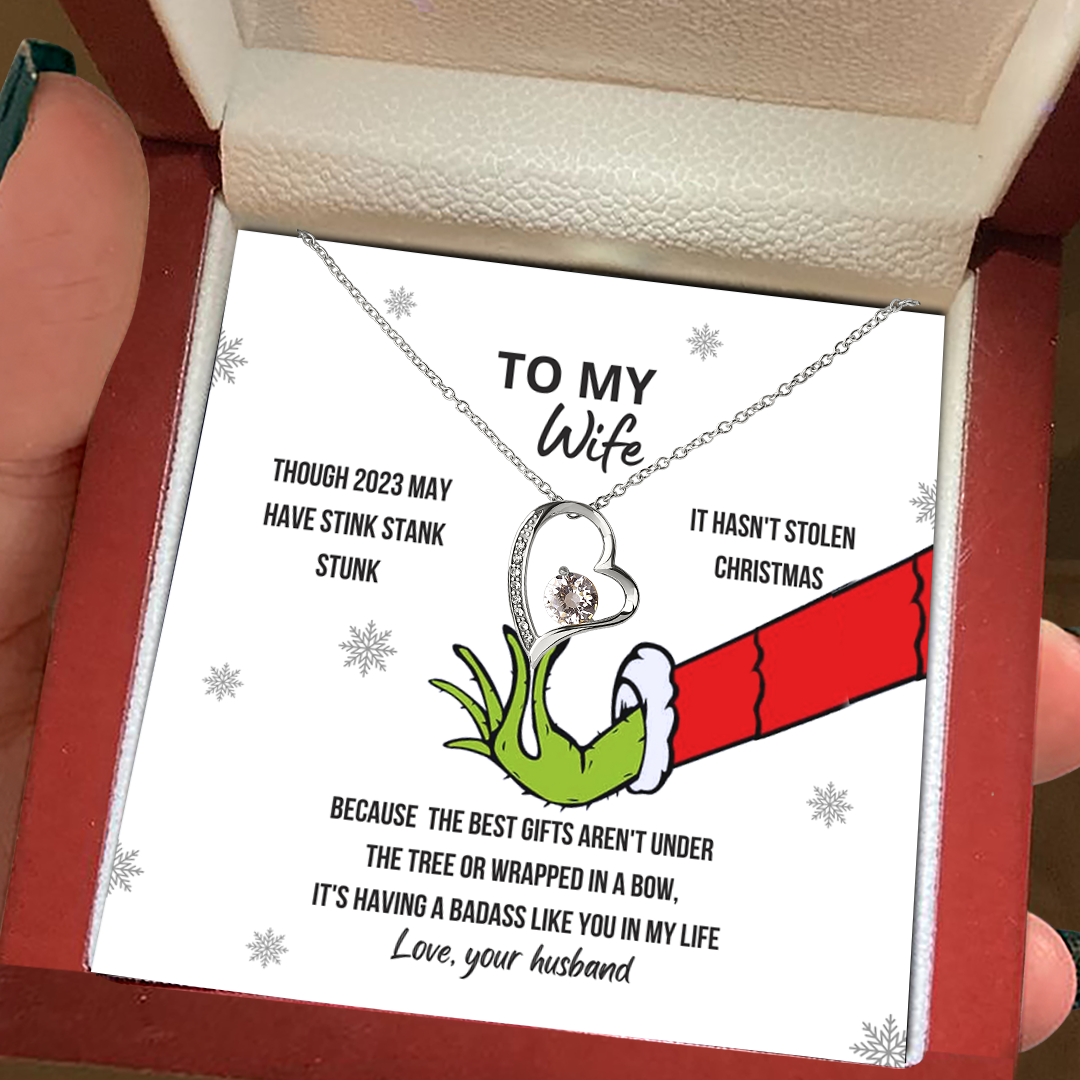 To My Wife Grinch Forever Love Necklace