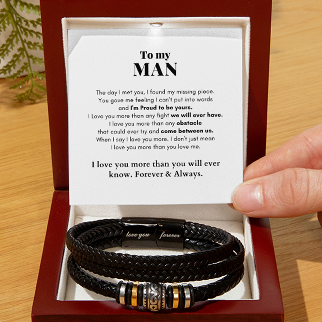 To My Man Love You Forever Bracelet