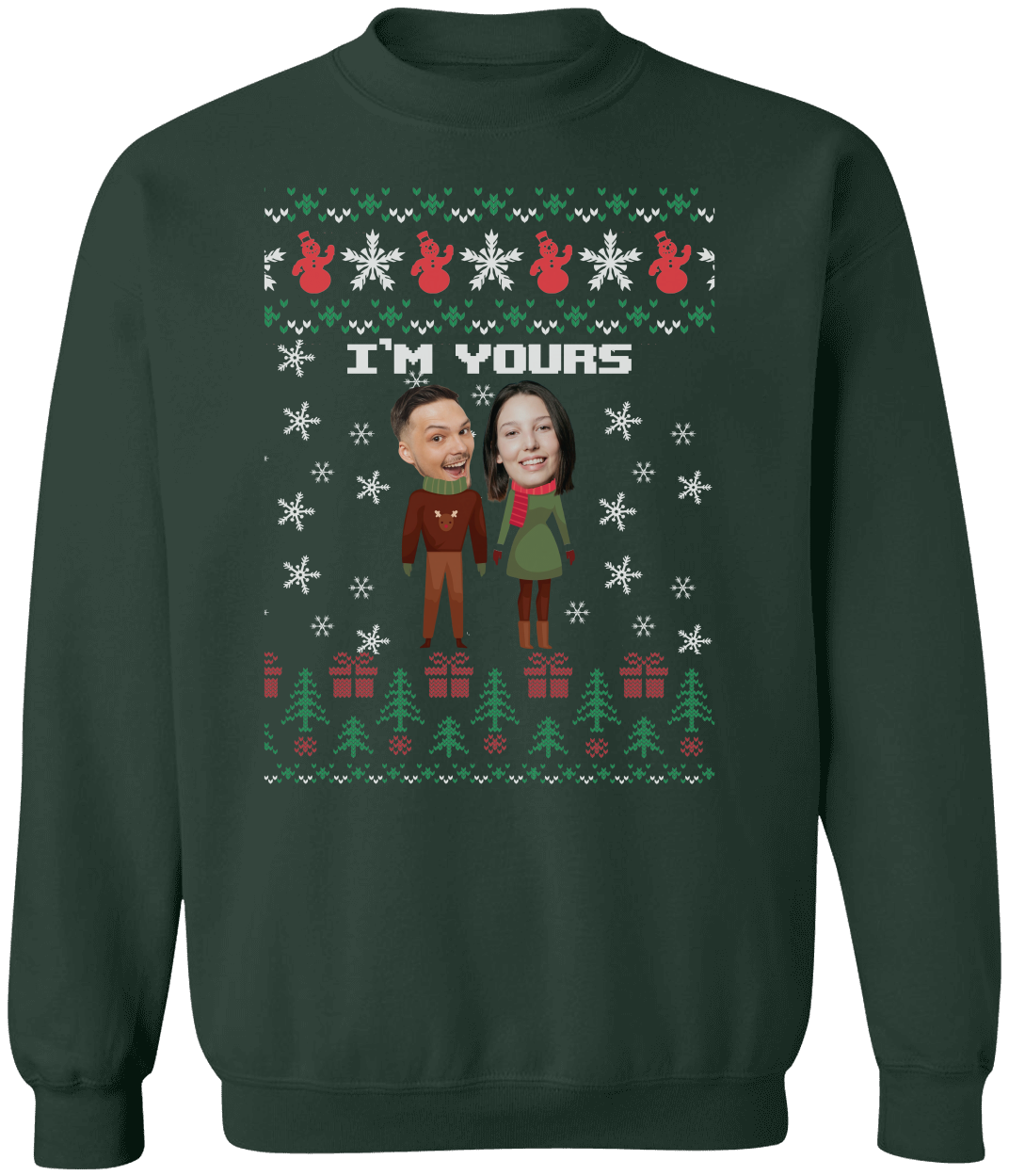 Ugly Christmas Crewneck Sweater – Joyfully Yours, Perfect for Couples