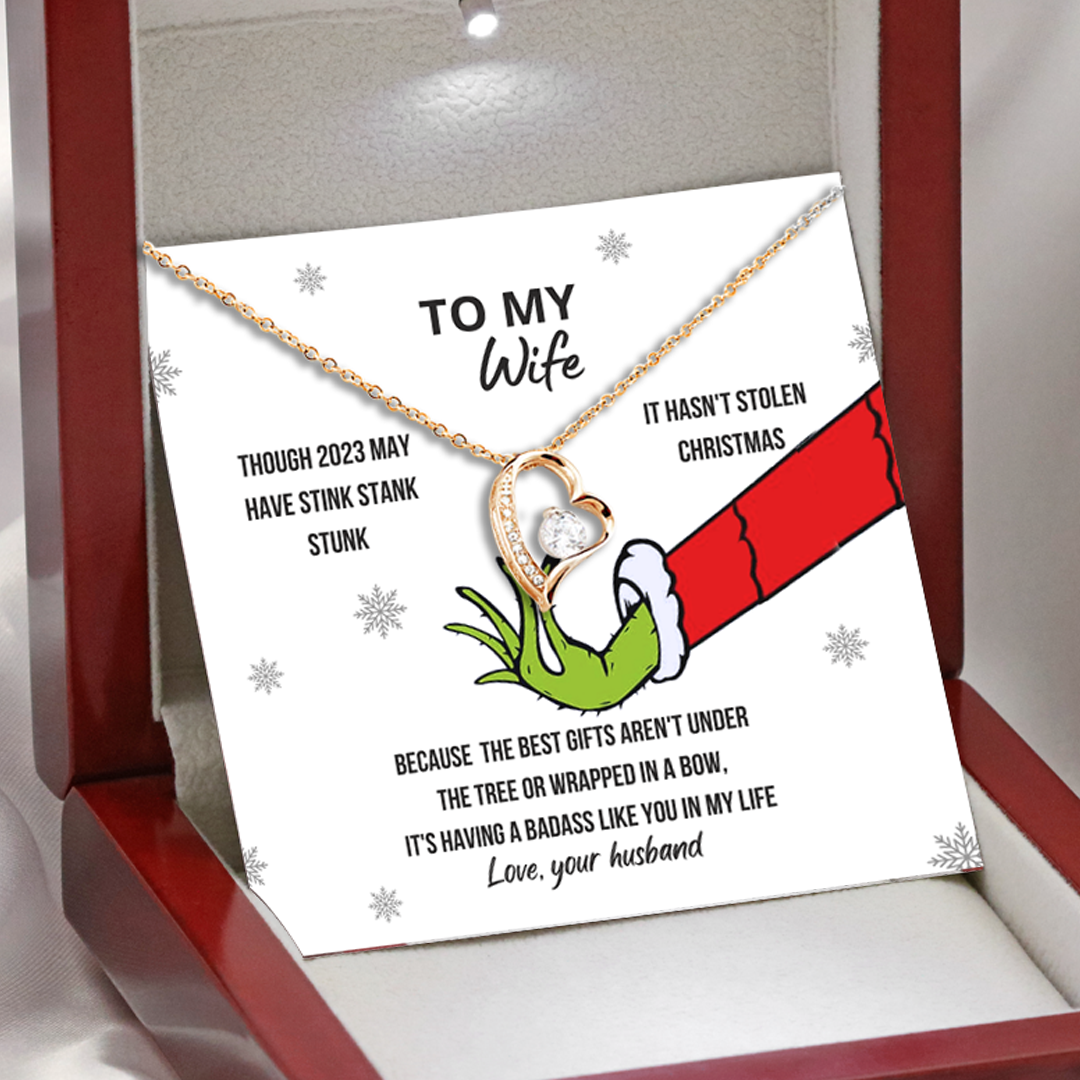 To My Wife Grinch Forever Love Necklace