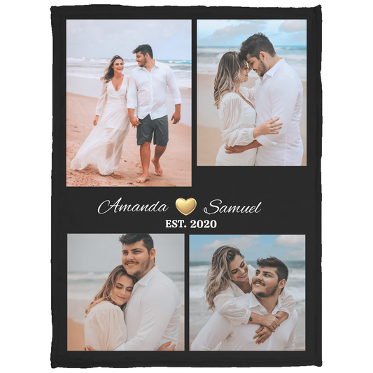 Customized Couple Fleece Blanket