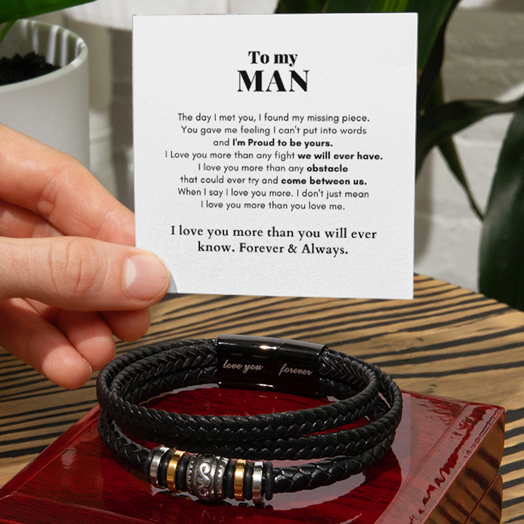 To My Man Love You Forever Bracelet