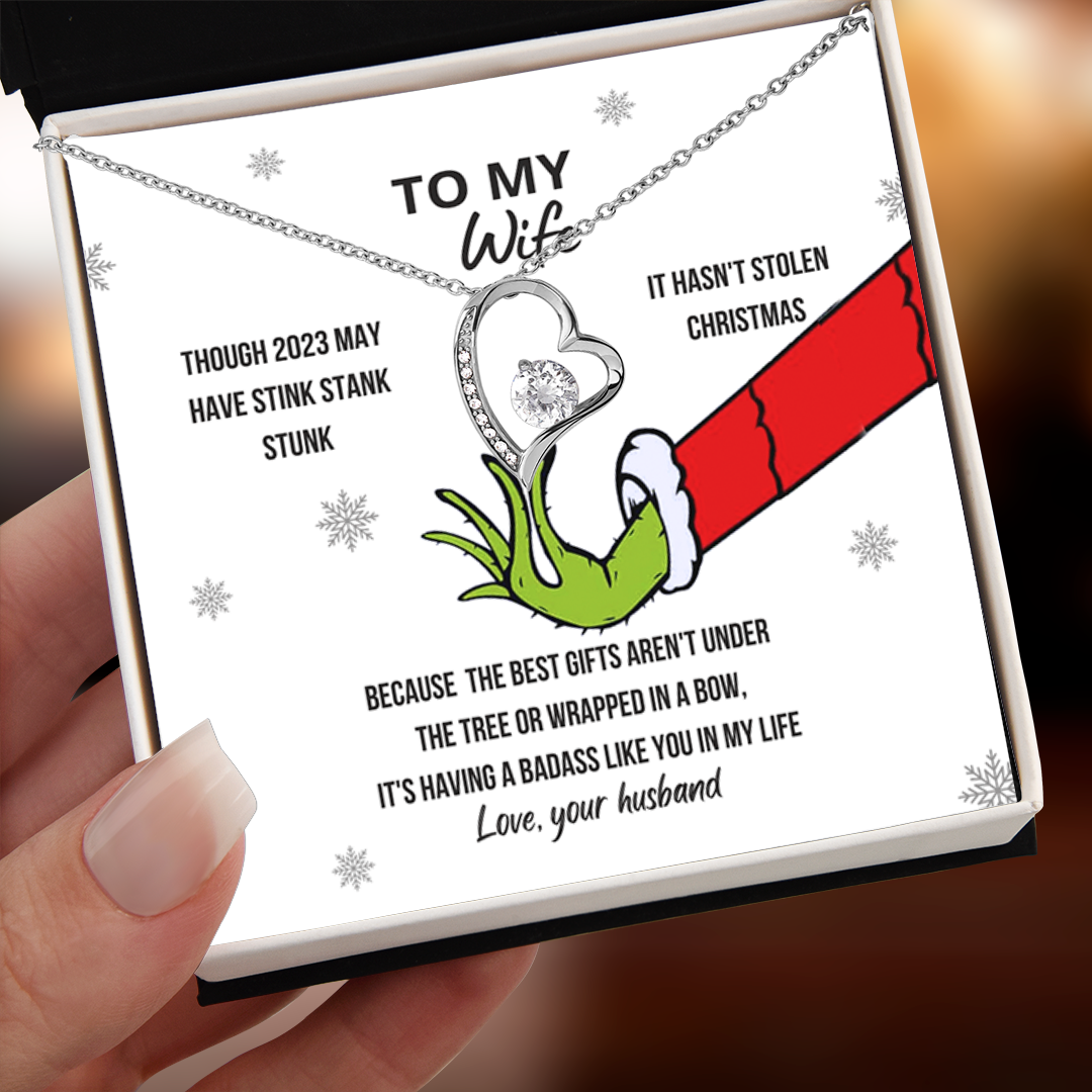 To My Wife Grinch Forever Love Necklace