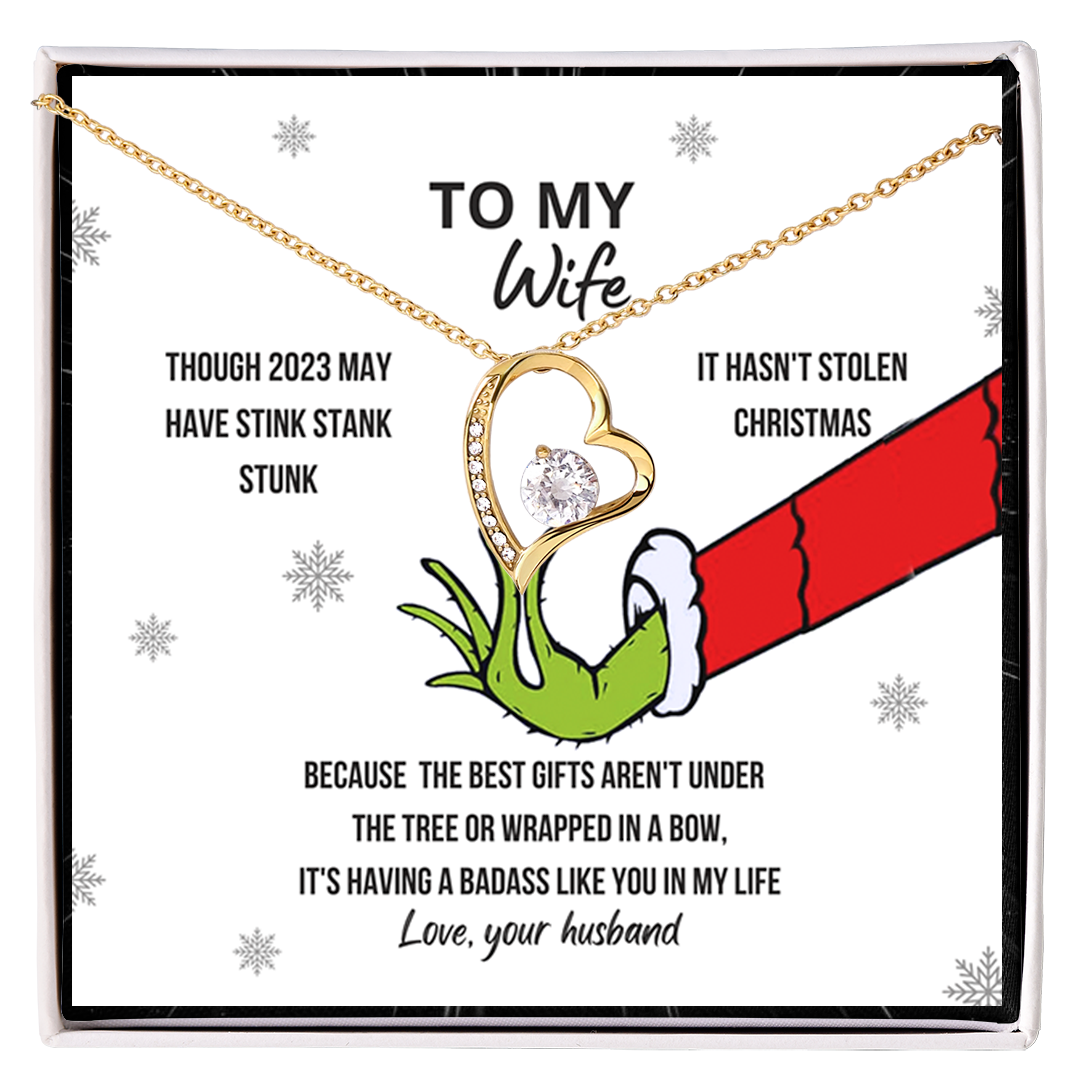 To My Wife Grinch Forever Love Necklace