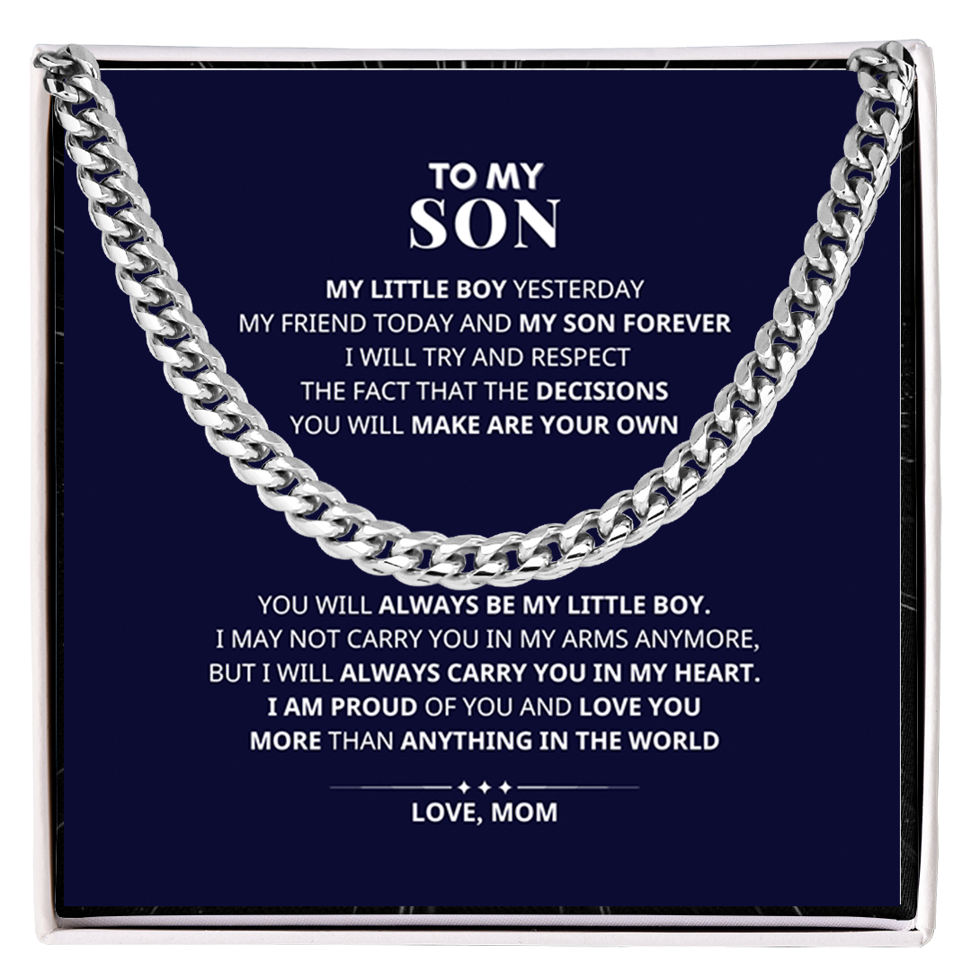 To My Son Cuban Link Chain V1