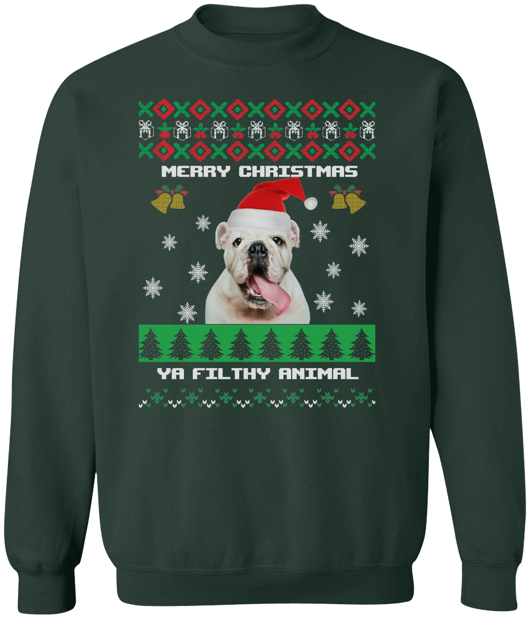 Ugly Christmas Crewneck Sweater – Pawsitively Jolly for Pet Lovers