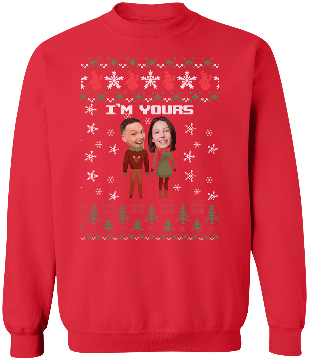 Ugly Christmas Crewneck Sweater – Joyfully Yours, Perfect for Couples