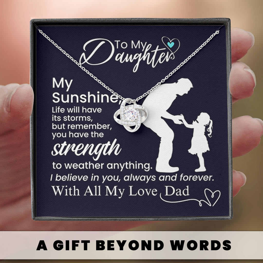 Always And Forever Daughter Love Knot Necklace