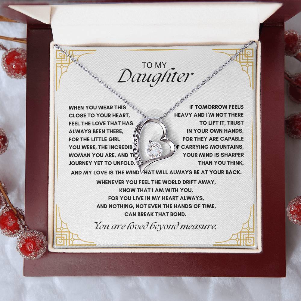 To My Daughter: Forever Love Necklace for Strength, Love, and Timeless Connection