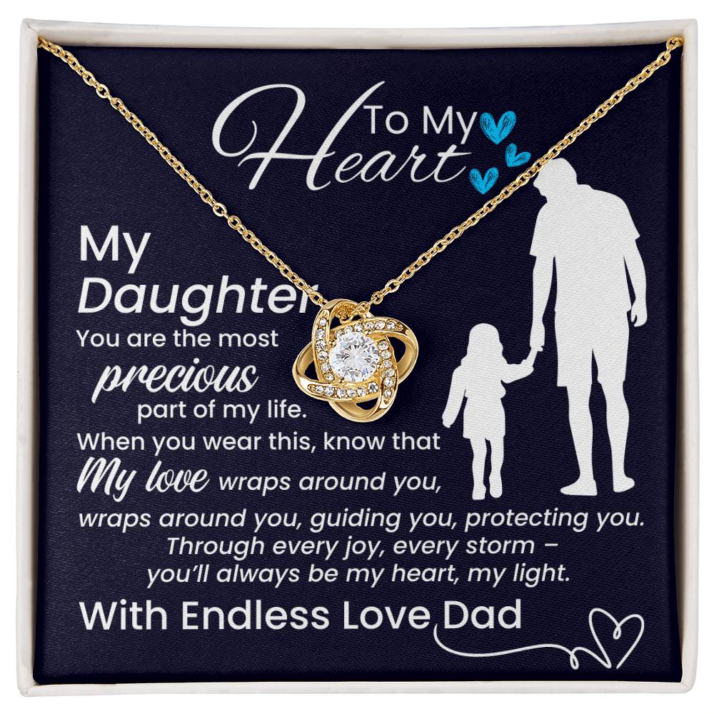 My Precious Daughter Love Knot Necklace