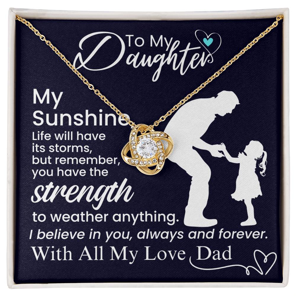 Always And Forever Daughter Love Knot Necklace