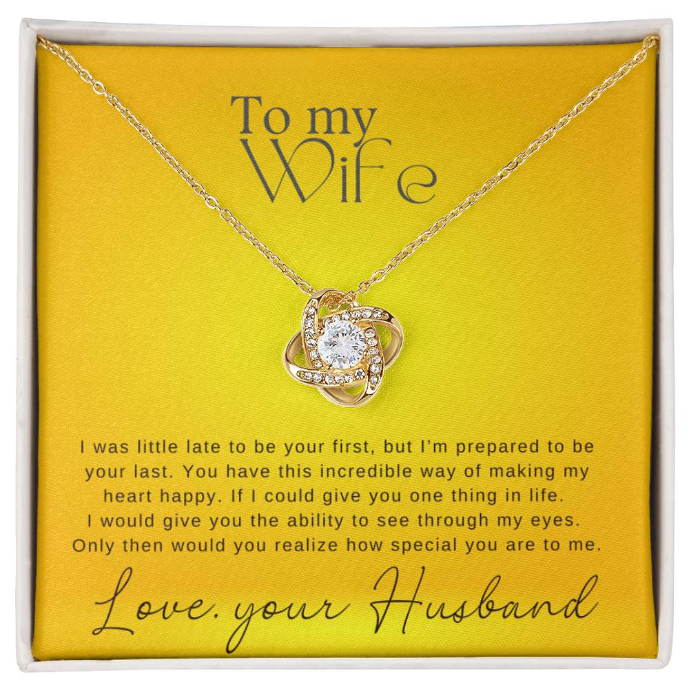 To My Wife Love Knot Necklace V3