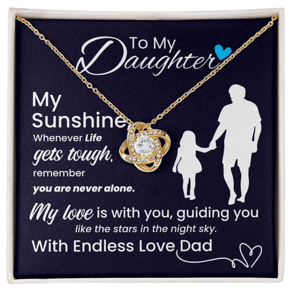 My Sunshine Daughter Love Knot Necklace