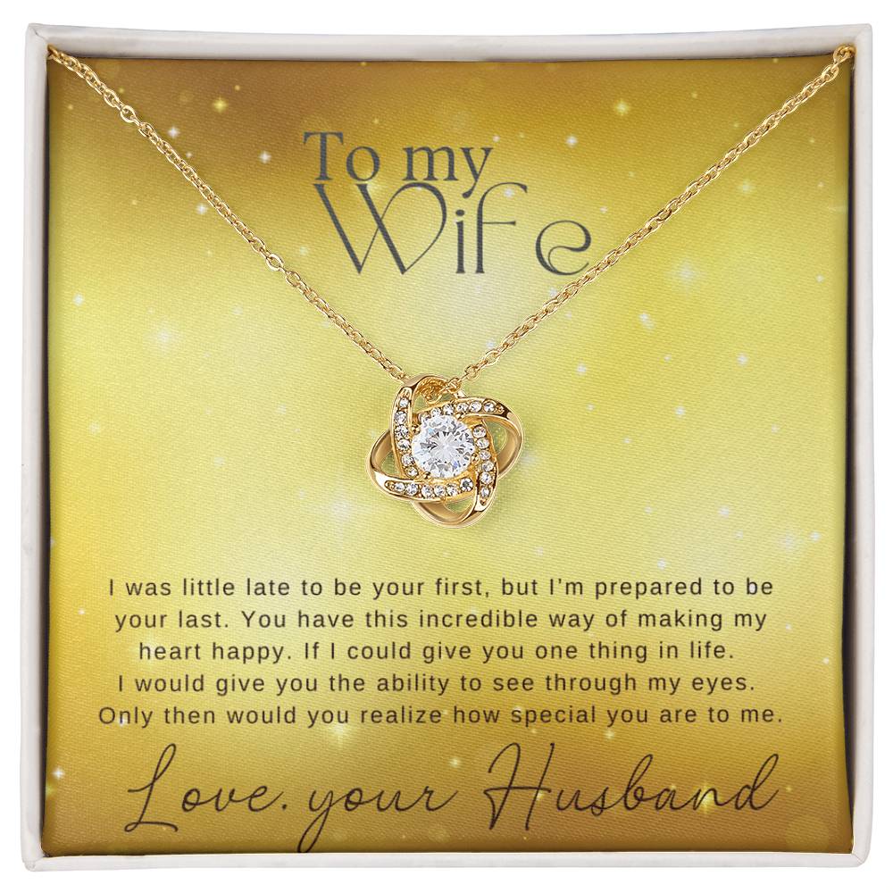 To My Wife Love Knot Necklace V2