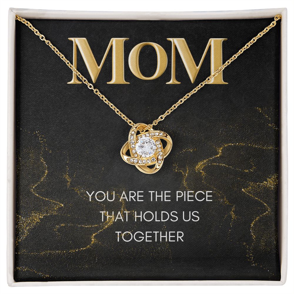 Mom Holds Us Together Love Knot Necklace