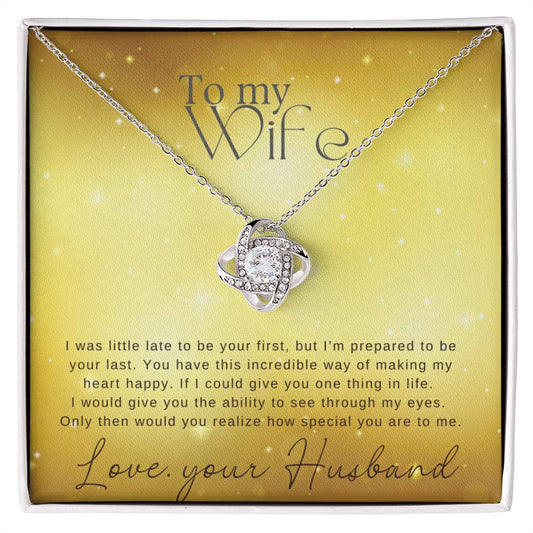 To My Wife Love Knot Necklace V2