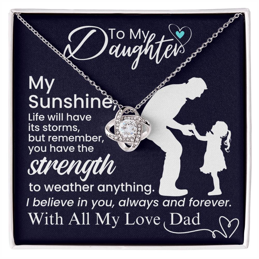 Always And Forever Daughter Love Knot Necklace