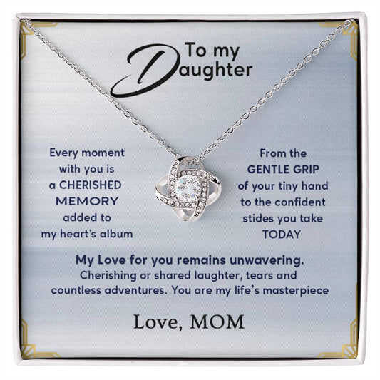 To My Daughter, Masterpiece Love Knot Necklace