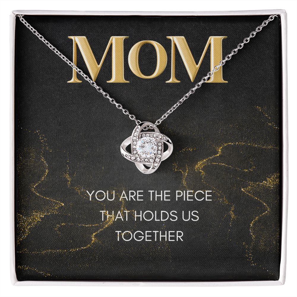 Mom Holds Us Together Love Knot Necklace