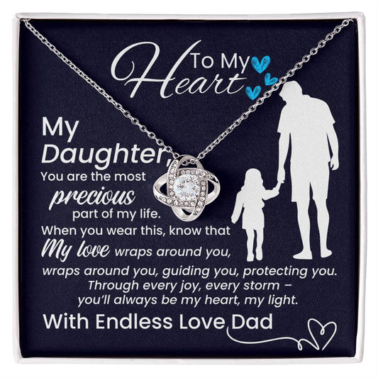 My Precious Daughter Love Knot Necklace