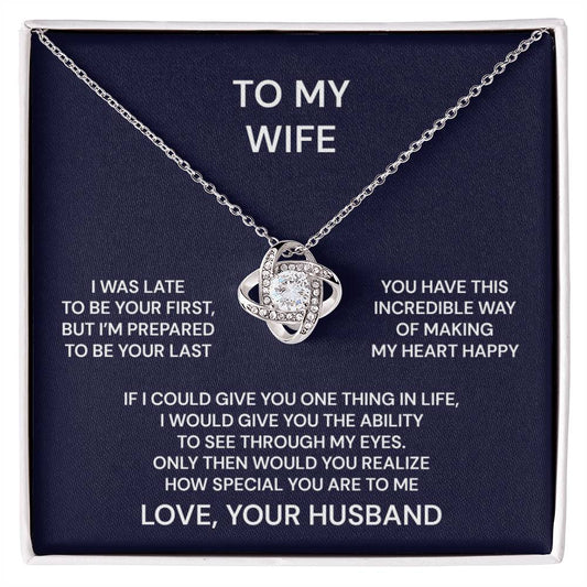 To My Wife You are Special Love Knot Necklace V2