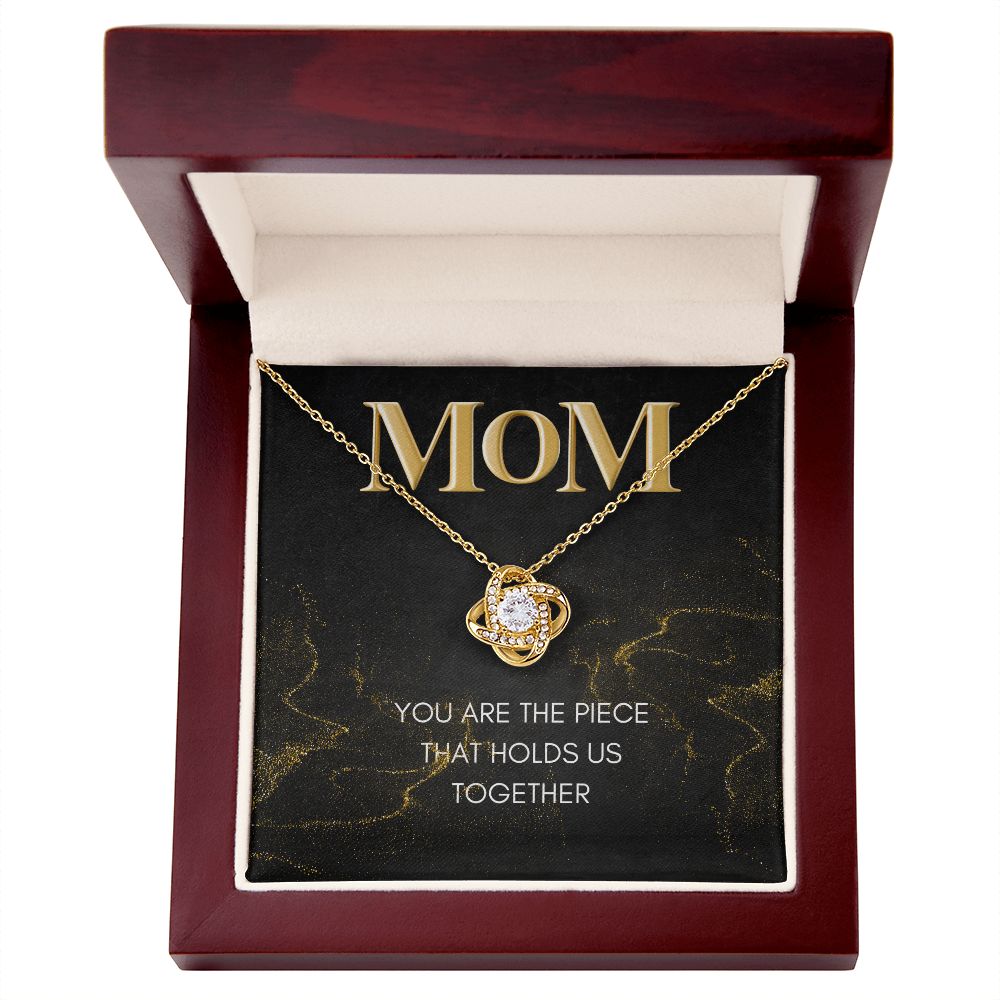 Mom Holds Us Together Love Knot Necklace