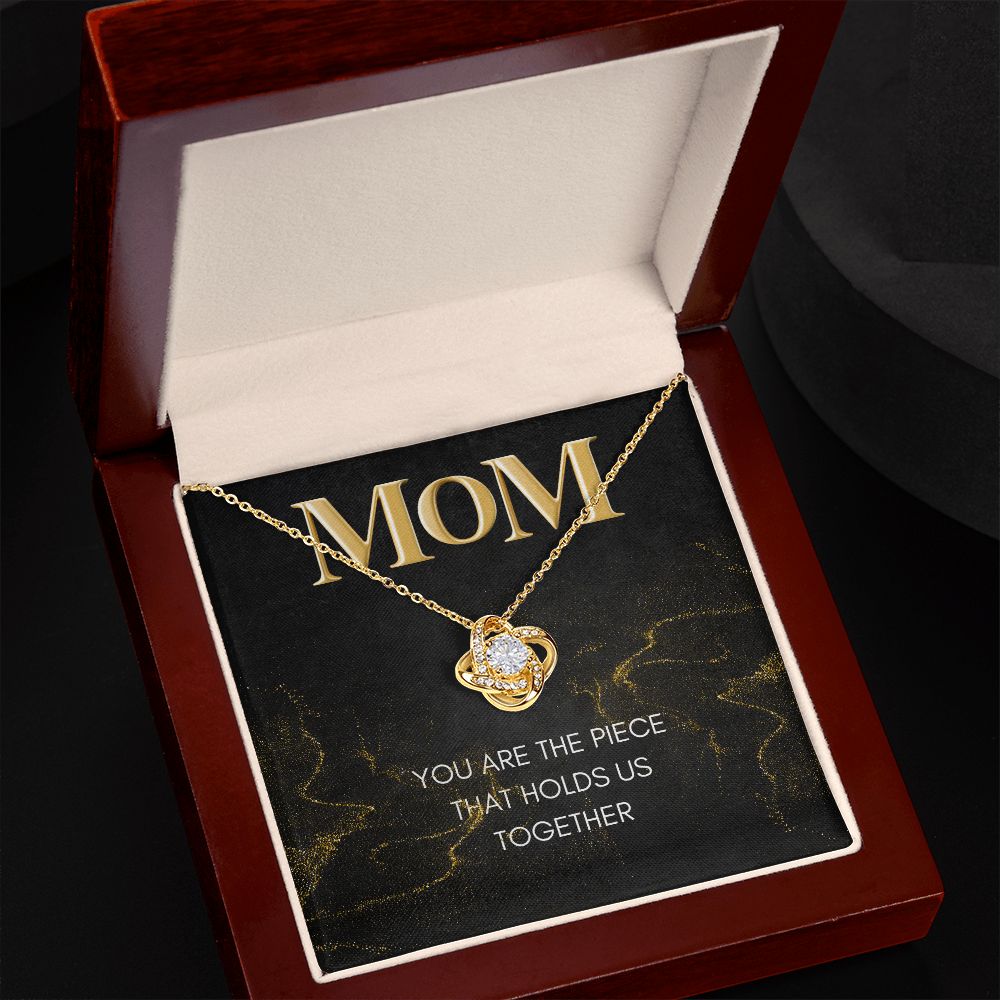 Mom Holds Us Together Love Knot Necklace