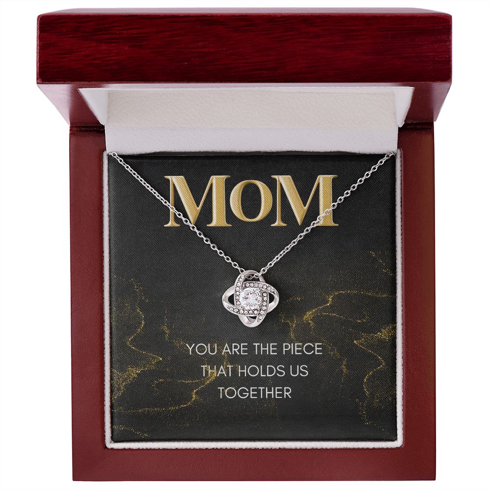 Mom Holds Us Together Love Knot Necklace