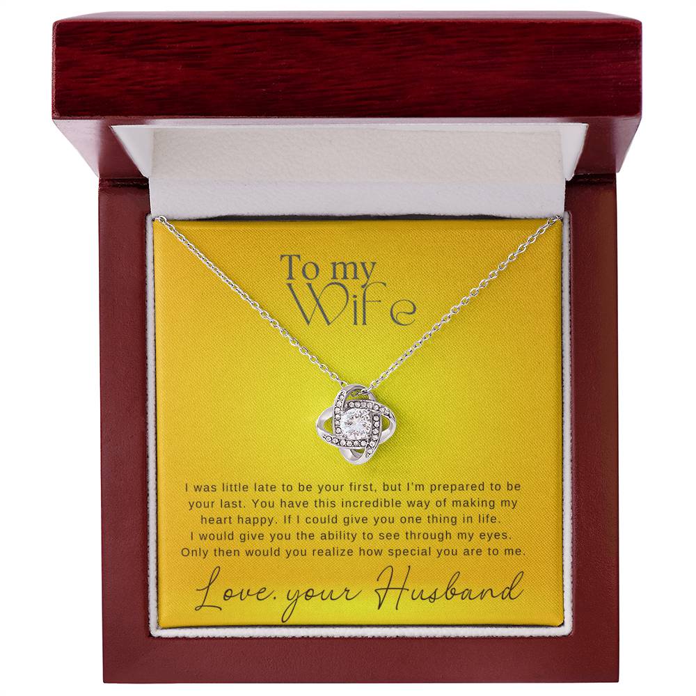 To My Wife Love Knot Necklace V3