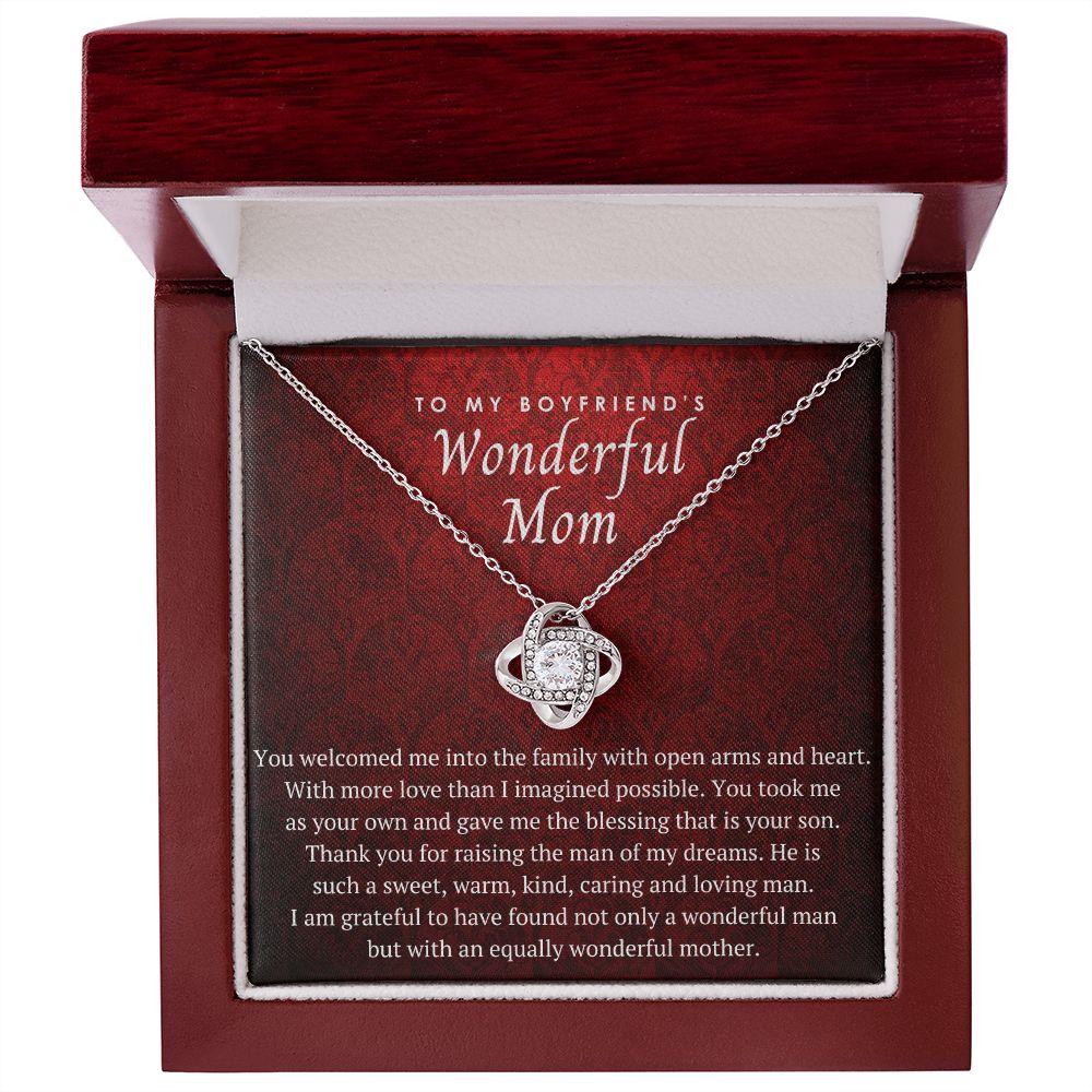 Wonderful Mom Love Knot Necklace