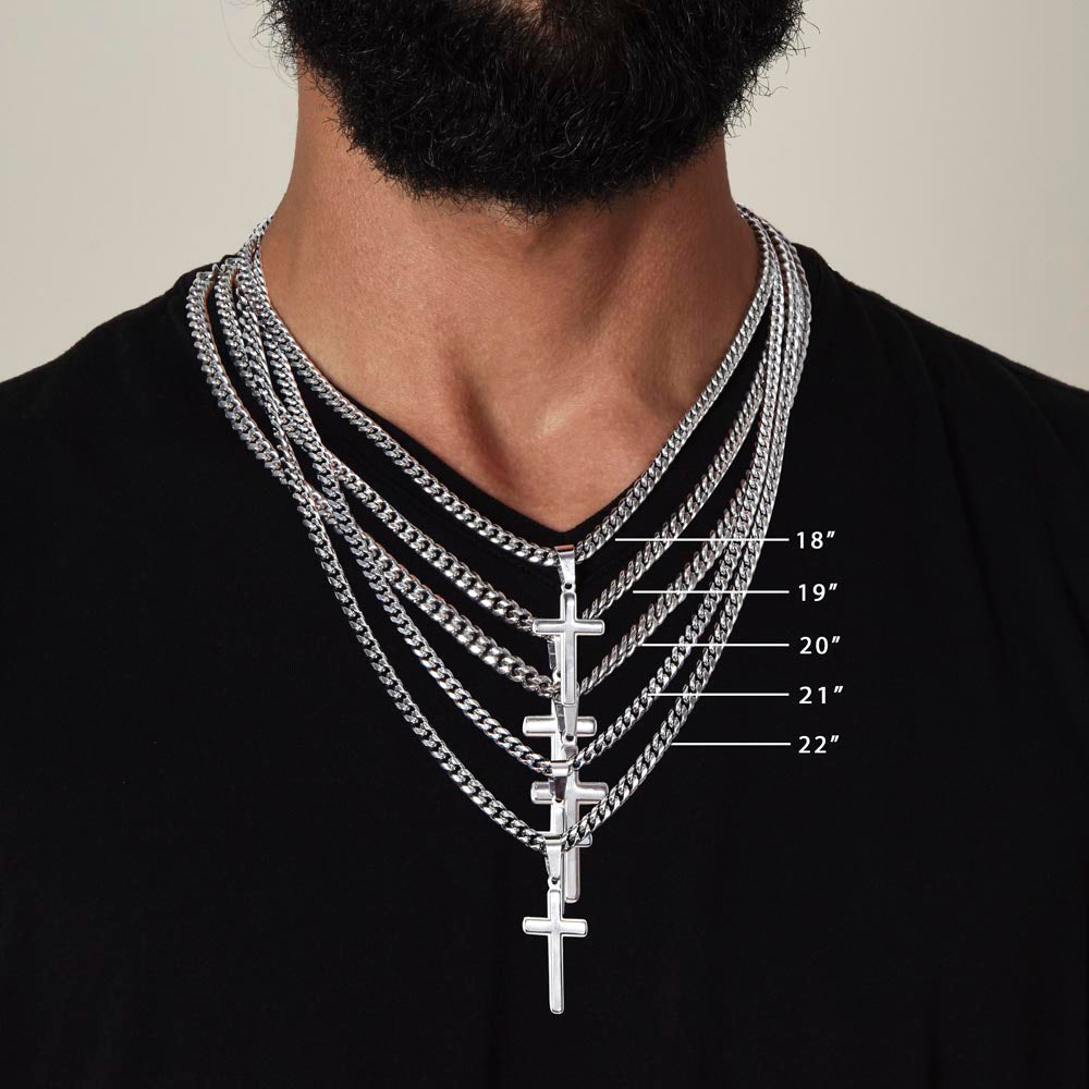 To My Man Artisan Cross Necklace