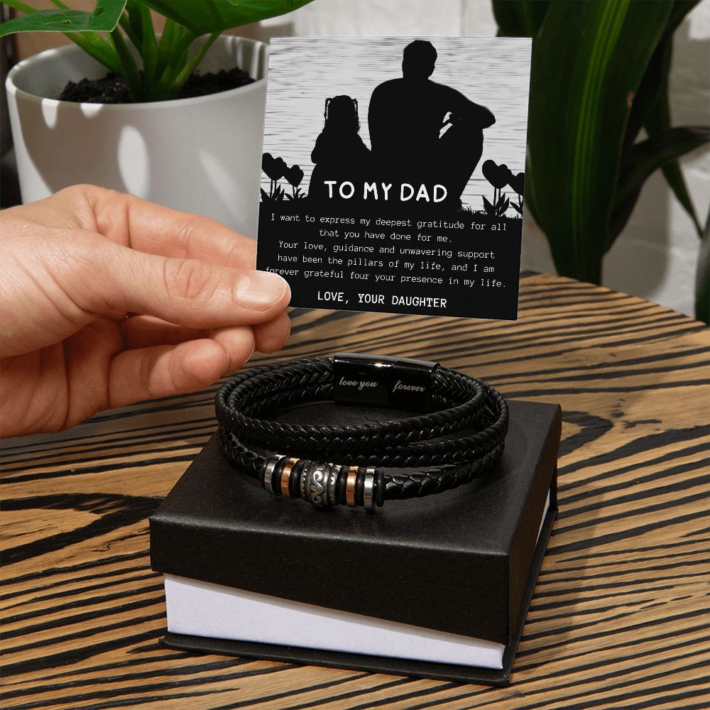 To My Dad Love You Forever Bracelet v2