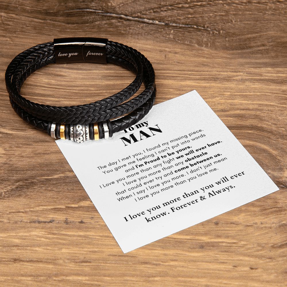 To My Man Love You Forever Bracelet