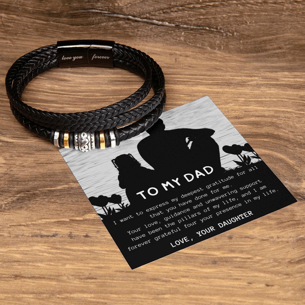 To My Dad Love You Forever Bracelet v2