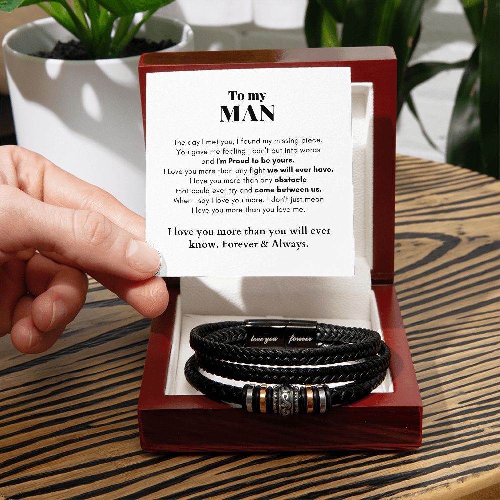 To My Man Love You Forever Bracelet