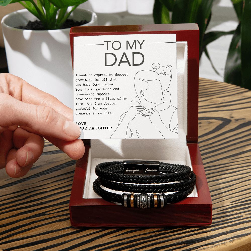 To My Dad Love You Forever Bracelet