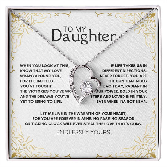 To My Daughter: Forever Love Necklace for Celebrating Your Journey, Power, and Eternal Connection