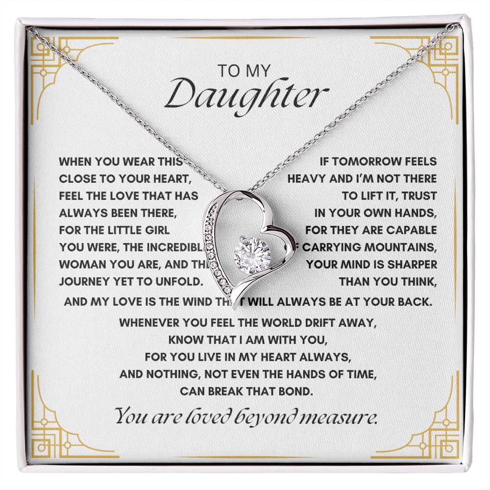 To My Daughter: Forever Love Necklace for Strength, Love, and Timeless Connection