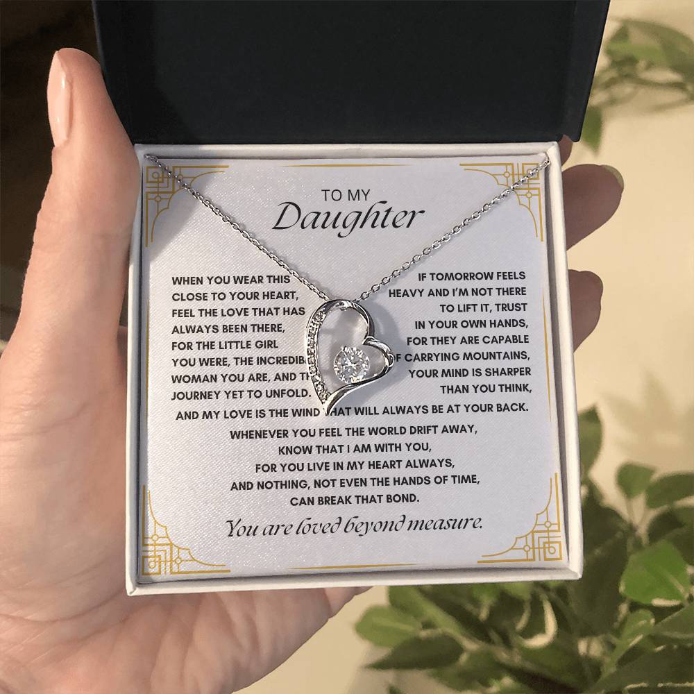 To My Daughter: Forever Love Necklace for Strength, Love, and Timeless Connection