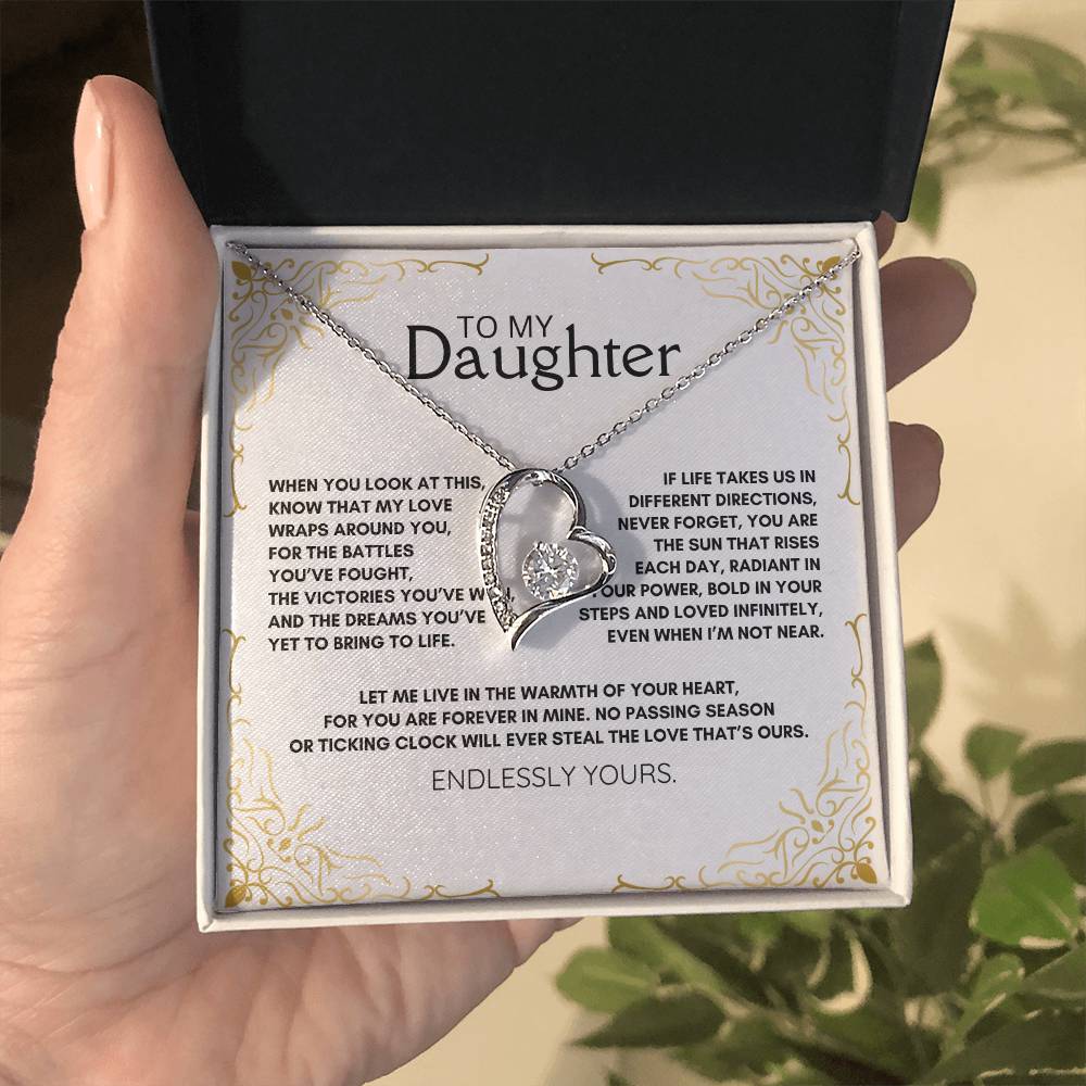 To My Daughter: Forever Love Necklace for Celebrating Your Journey, Power, and Eternal Connection