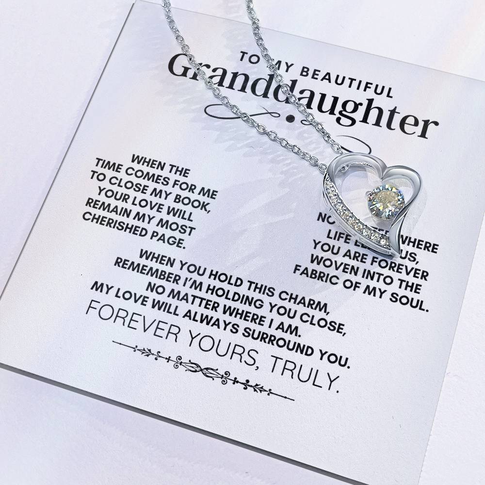 To My Beautiful Granddaughter: Forever Love Necklace, A Reminder That My Love Always Surrounds You