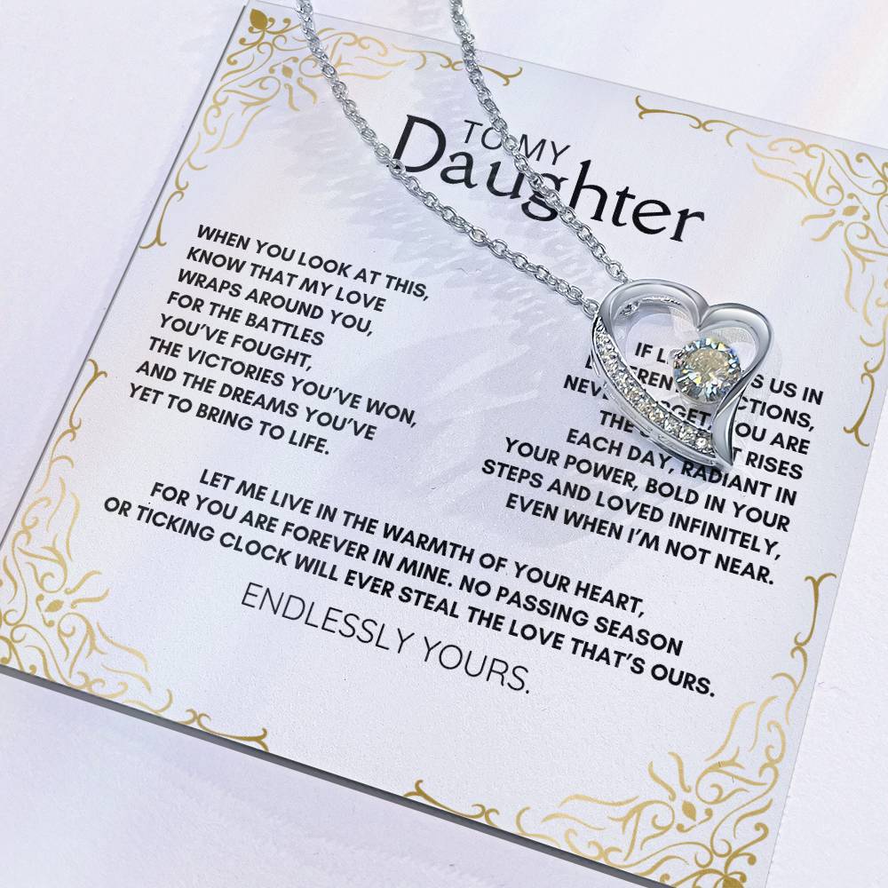 To My Daughter: Forever Love Necklace for Celebrating Your Journey, Power, and Eternal Connection