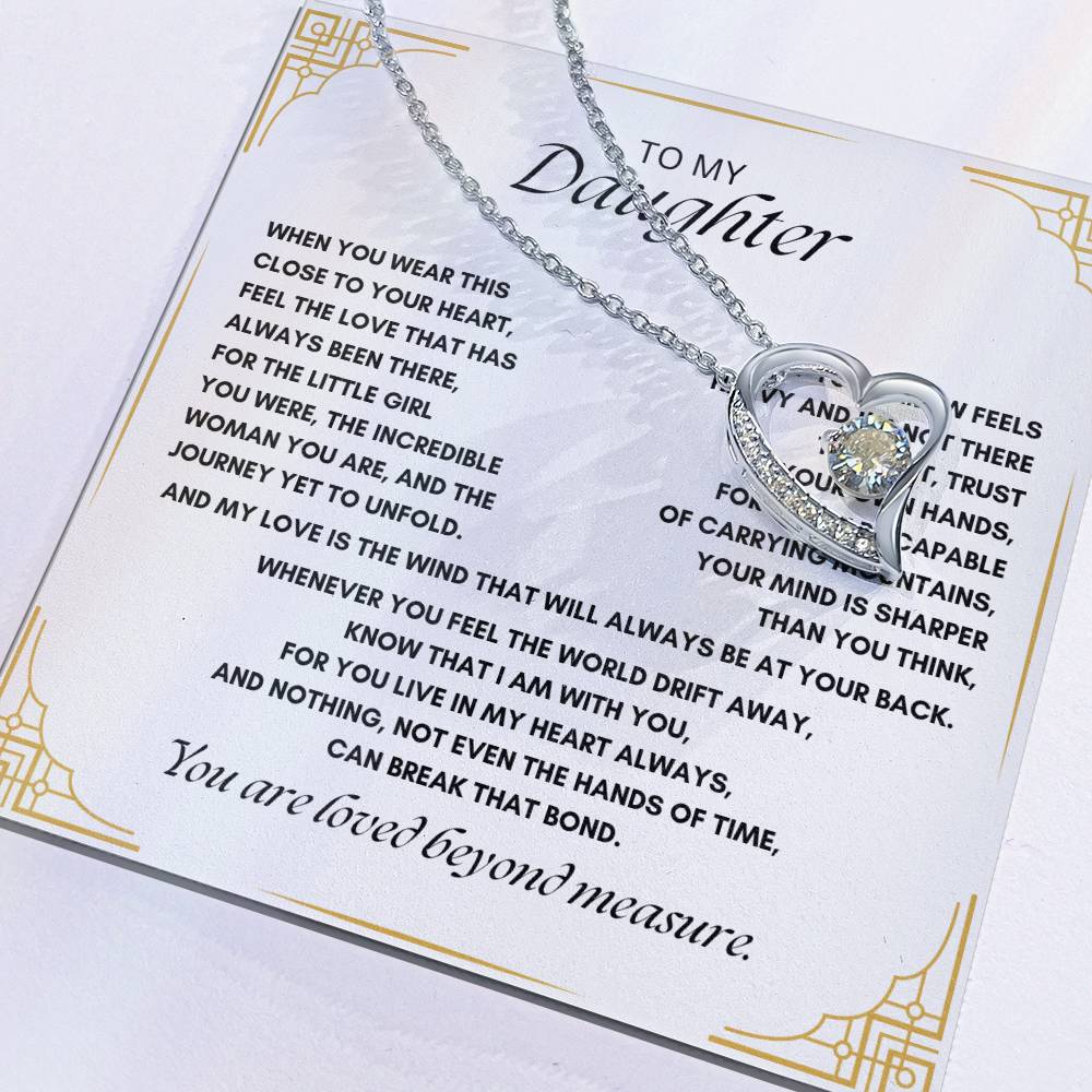 To My Daughter: Forever Love Necklace for Strength, Love, and Timeless Connection