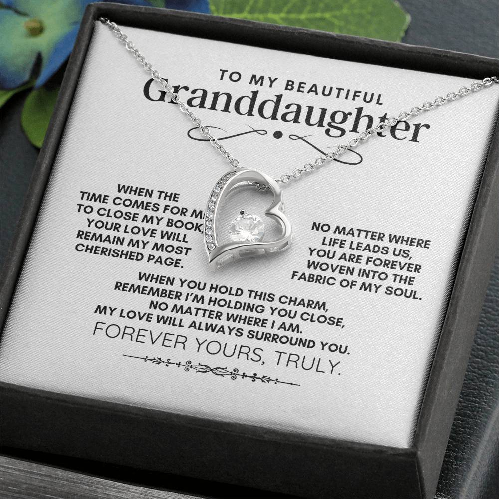 To My Beautiful Granddaughter: Forever Love Necklace, A Reminder That My Love Always Surrounds You