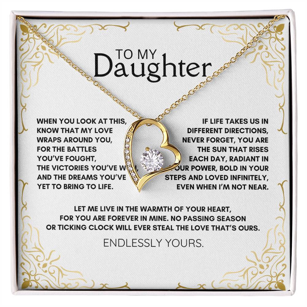 To My Daughter: Forever Love Necklace for Celebrating Your Journey, Power, and Eternal Connection