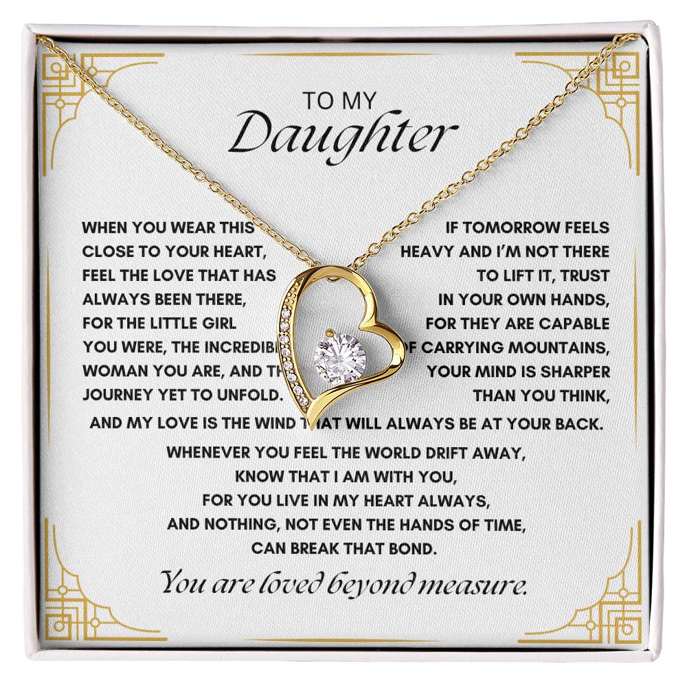 To My Daughter: Forever Love Necklace for Strength, Love, and Timeless Connection