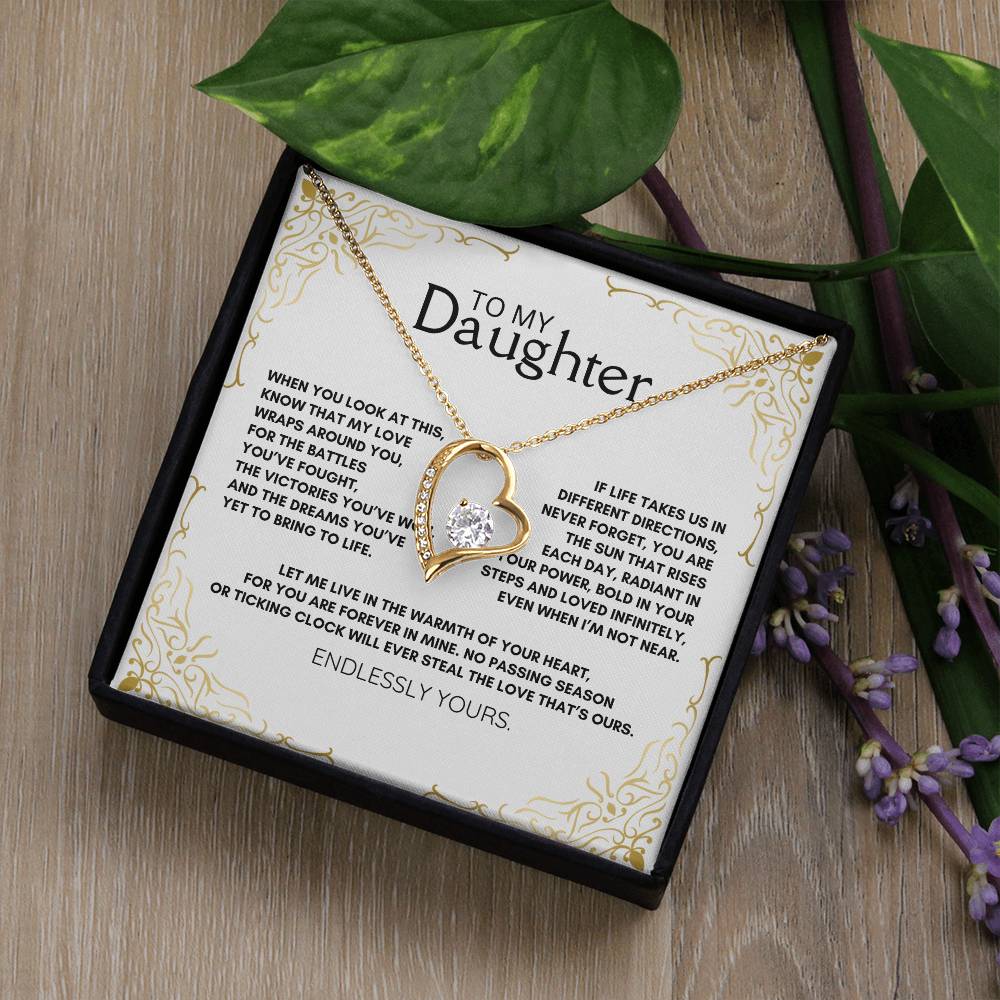 To My Daughter: Forever Love Necklace for Celebrating Your Journey, Power, and Eternal Connection