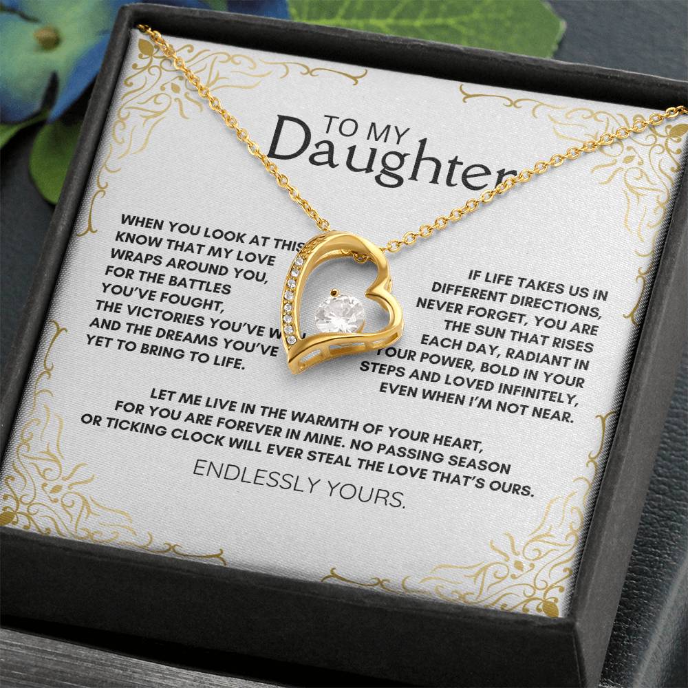 To My Daughter: Forever Love Necklace for Celebrating Your Journey, Power, and Eternal Connection